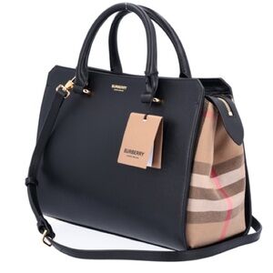 Burberry Black and Brown Satchel
